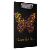 Personalisiert Neon Rainbow Butterfly Klemmbrett (Rechts)