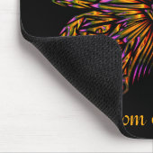 Personalisiert Neon Rainbow Butterfly Mousepad (Ecke)