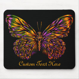 Personalisiert Neon Rainbow Butterfly Mousepad
