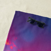 Personalisiert Neon Sunset Surf Strandtuch (Beispiel)
