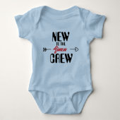 Personalisiert Neu an der Crew Baby Strampler (Vorderseite)