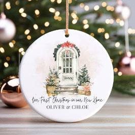 Personalisiert Neue Zuhause Erste Weihnachtsfarbe Keramik Ornament