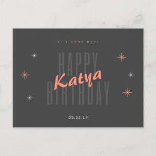 Personalisiert - Neuer Geburtstag Postkarte