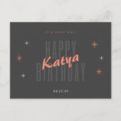 Personalisiert - Neuer Geburtstag Postkarte (Vorderseite)