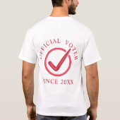 Personalisiert Neuer oder Erstmaliger Wähler T-Shirt (Rückseite)
