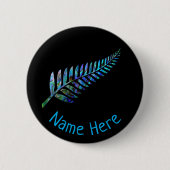 PERSONALISIERT NEUZEALAND FERN PAUA BUTTON (Vorderseite)