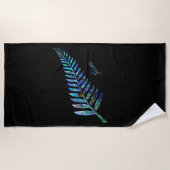 PERSONALISIERT NEUZEALAND FERN PAUA STRANDTUCH (Vorderseite)