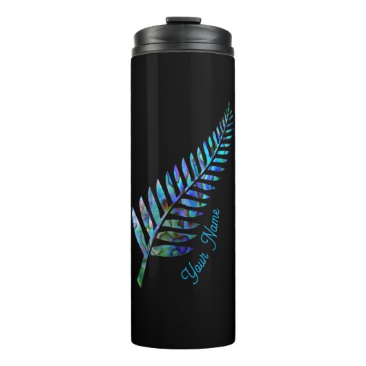 PERSONALISIERT NEUZEALAND FERN PAUA THERMOSBECHER (Vorderseite)
