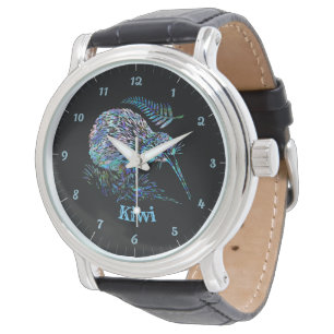 PERSONALISIERT NEW ZEALAND KIWI FERN WATCH ARMBANDUHR
