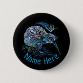 PERSONALISIERT NEW ZEALAND KIWI PAUA BUTTON (Vorderseite)