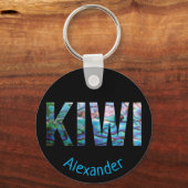 PERSONALISIERT NEW ZEALAND KIWI PAUA KEY RING SCHLÜSSELANHÄNGER (Vorderseite)