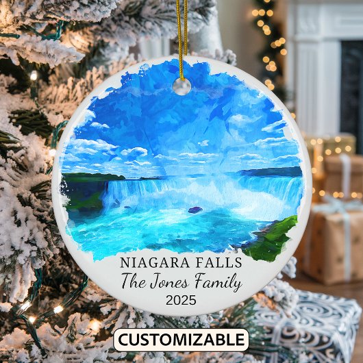 Personalisiert Niagara Falls Ornament, New York Keramik Ornament