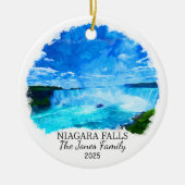 Personalisiert Niagara Falls Ornament, New York Keramik Ornament (Vorne)