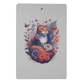 Personalisiert Nice Kitten Floral Cat Mini Klemmbrett (Rückseite)