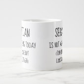 Personalisiert nicht erwachsen heute Jumbo-Tasse (Vorderseite)