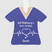 Personalisiert NICU Nurse Weihnachten Ornament (Rückseite)