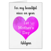 Personalisiert Niece 1. Muttertag (Vorne)