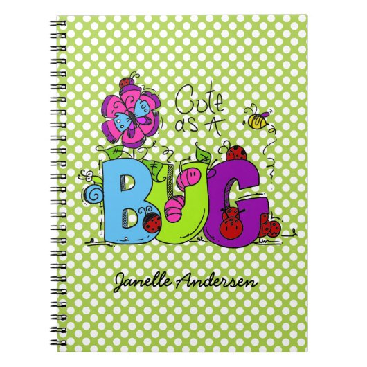 Personalisiert Niedlich als Bug Journal Notizblock (Vorderseite)