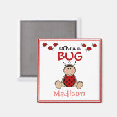 Personalisiert Niedlich als Bug-Ladybug Magnet (Vorderseite/Rückseite)