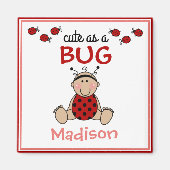 Personalisiert Niedlich als Bug-Ladybug Magnet (Vorne)