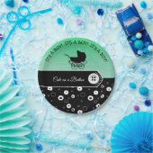 Personalisiert Niedlich als Button Baby Dusche Pappteller (Party)