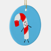 Personalisiert Niedlich Candy Cane Keramik Ornament (Rechts)