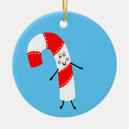 Personalisiert Niedlich Candy Cane Keramik Ornament
