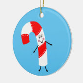 Personalisiert Niedlich Candy Cane Keramik Ornament (Links)