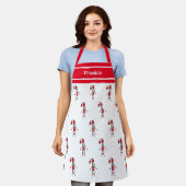 Personalisiert Niedlich Candy Cane Schürze (Getragen)