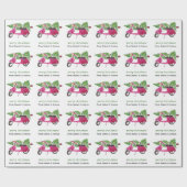 Personalisiert Niedlich frohe Weihnachten | Red Sc Geschenkpapier (Flach)