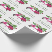 Personalisiert Niedlich frohe Weihnachten | Red Sc Geschenkpapier (Ecke)