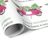 Personalisiert Niedlich frohe Weihnachten | Red Sc Geschenkpapier (Rolleneckpunkt)