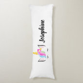 Personalisiert Niedlich Girly Modern Unicorn Seitenschläferkissen (Vorderseite Vertikal)