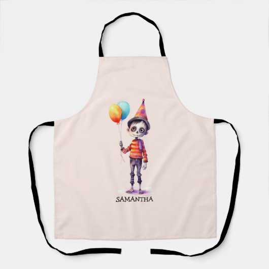 Personalisiert Niedlich Kid Zombie Halloween Schürze (Vorderseite)