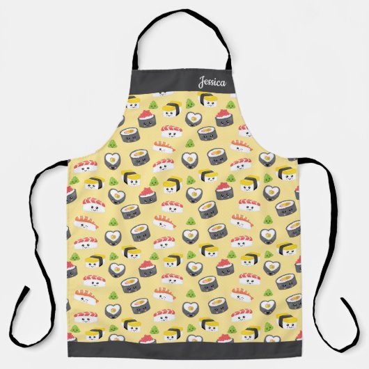 Personalisiert Niedlich Sushi Kawaii Schürze (Vorderseite)