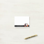 Personalisiert Niedliche Katzen Kürkin Halloween Post-it Klebezettel (Auf Schreibtisch)