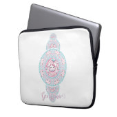 Personalisiert Niedliche Kawaii Bunny Ornamental M Laptopschutzhülle (Vorderseite Links)