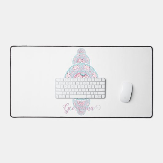Personalisiert Niedliche Kawaii Bunny Ornamental M Schreibtischunterlage (Tastatur & Maus)