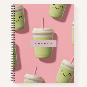 Personalisiert Niedliche Kawaii Pastel Smoothie Ma Notizblock