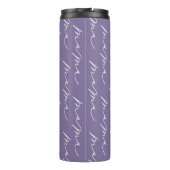 Personalisiert Niedliche Lila Mama-Script Thermosbecher (Rückseite)