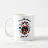Personalisiert Niedliche Matryoshka Nesting Doll Kaffeetasse (Links)