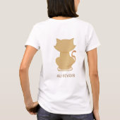 Personalisiert Niedliche Melin Kitty Cat T-Shirt (Rückseite)