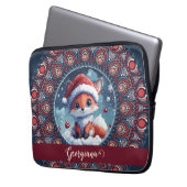 Personalisiert Niedliche Weihnachten Kawaii Fox Do Laptopschutzhülle (Vorderseite Links)