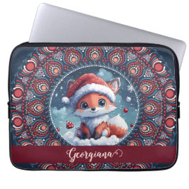 Personalisiert Niedliche Weihnachten Kawaii Fox Do Laptopschutzhülle