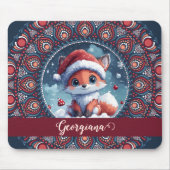 Personalisiert Niedliche Weihnachten Kawaii Fox Do Mousepad (Vorne)