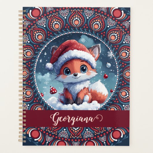 Personalisiert Niedliche Weihnachten Kawaii Fox Do Planer (Vorderseite)