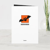 Personalisiert | Niedlicher Bat Trick oder Treat G Karte (Rückseite)