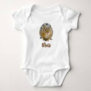 Personalisiert Niedlicher Chipmunk Baby Strampler