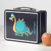 Personalisiert niedlicher Dinosaurier Metall Brotdose (Beispiel)