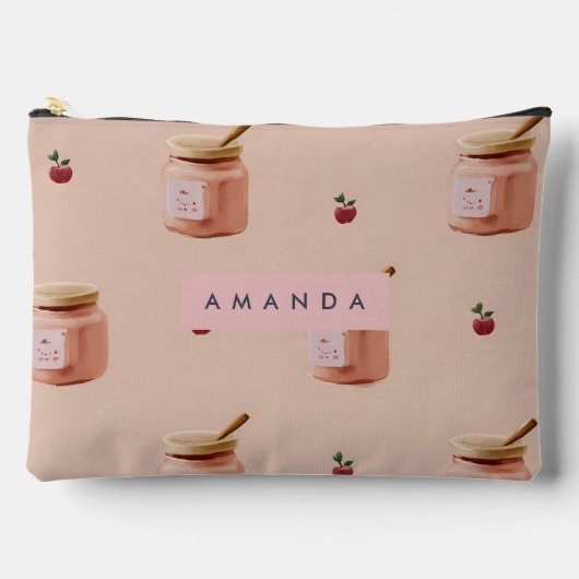 Personalisiert Niedlicher Jam Jar Pattern Zubehörtasche (Vorderseite)